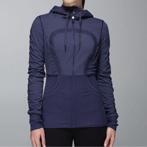 Lululemon Dance Studio Jacket III Navy Blue - Reversible & Water Resistant